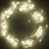 123led guirlande lumineuse à piles 5m blanc extra chaud et blanc chaud 100 lumières argent LDR07281 - 3