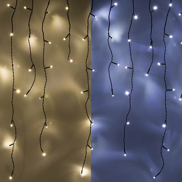 123inkt 123led guirlande lumineuse de glaçons 12,1 mètres 360 ampoules - blanc froid & blanc chaud  LDR07025 - 1