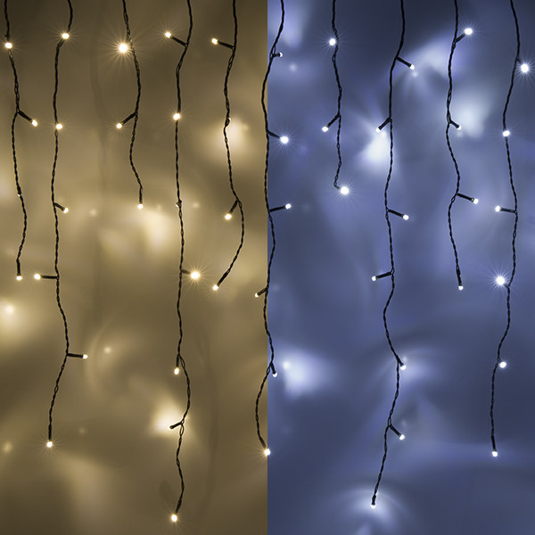 123inkt 123led guirlande lumineuse de glaçons 8,5 mètres 180 ampoules - blanc froid & blanc chaud  LDR07023 - 1