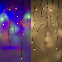 123inkt 123led guirlande lumineuse de glaçons 8,5 mètres 180 ampoules - multicolore & blanc chaud  LDR07290