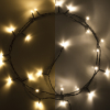 123led guirlande lumineuse sur piles 2,1 mètres 24 ampoules avec minuterie - blanc extra chaud & blanc chaud