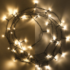 123led guirlande lumineuse sur piles 3,9 mètres 48 ampoules avec minuterie - blanc extra chaud & blanc chaud