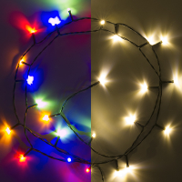 123inkt 123led lumières de Noël à piles 2,1 mètres 24 ampoules avec minuterie - multicolore & blanc chaud  LDR07293