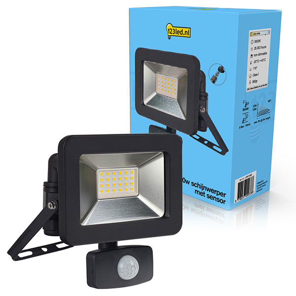 123inkt 123led projecteur avec capteur | 6000K | 2200 lumens (20W) 0310713L123 LDR01989 - 1