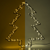123led sapin de Noël 3D à piles 26 cm blanc extra chaud & blanc chaud 200 lumières - noir LDR07286 - 1