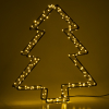 123led sapin de Noël 3D à piles 26 cm blanc extra chaud & blanc chaud 200 lumières - noir LDR07286 - 3