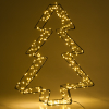 123led sapin de Noël 3D 36 cm blanc extra chaud & blanc chaud 300 lumières - noir LDR07272 - 3