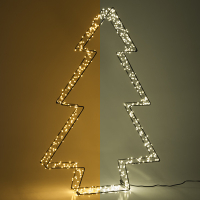 123led sapin de Noël 3D 56 cm blanc extra chaud & blanc chaud 540 lumières - noir LDR07273