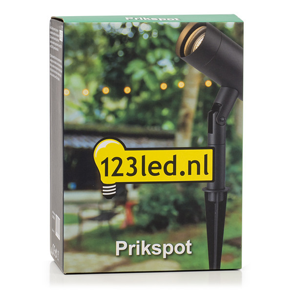 123inkt 123led spot à piquer Alden pour 1x GU10 - noir 5961 LDR08509 - 5