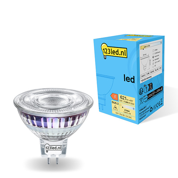 123inkt 123led spot LED GU5.3 dimmable 7,5W (50W) 929001904301c LDR01754 - 1