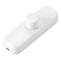 123inkt 123led variateur cordon LED avec bouton rotatif (RC) (0-25W) - blanc 960000202 LDR06202