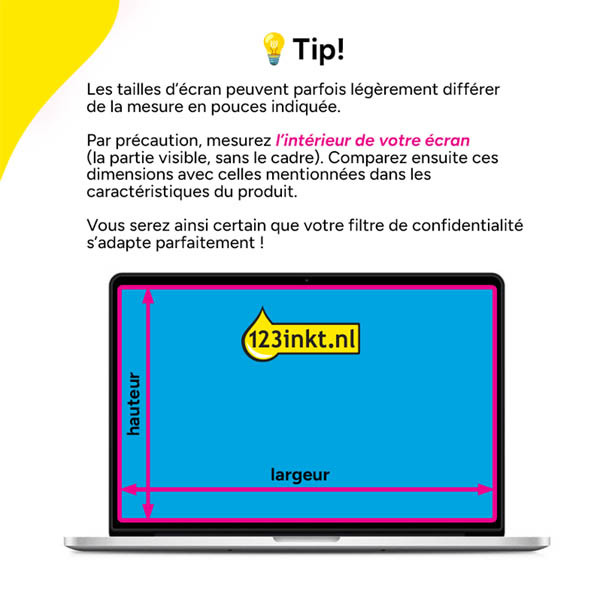 13encre filtre de confidentialité magnétique pour ordinateur portable 14 pouces 16:9 303158 - 1