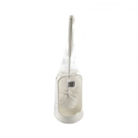 Brosse de toilette avec support - blanc