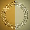 Couronne de Noël avec œillet de suspension Ø 36 cm blanc extra chaud & blanc chaud 800 lampes - noir LDR07270 - 1