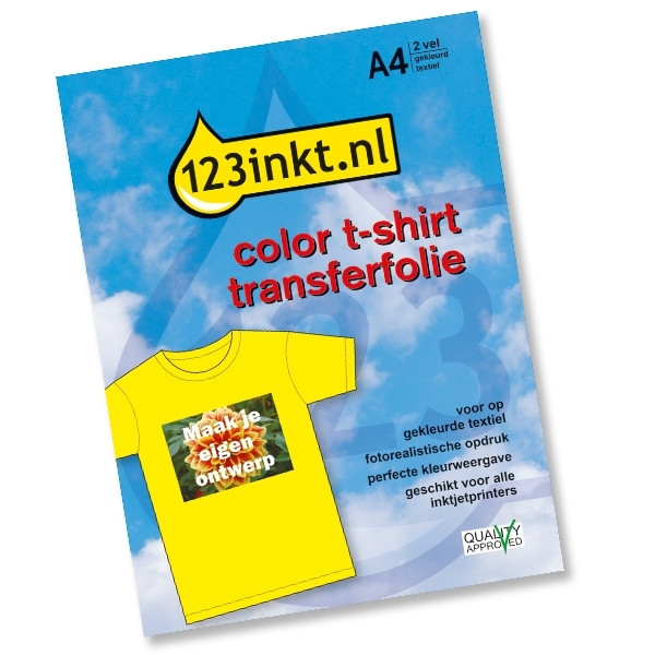 123inkt Feuille de film de transfert pour T-shirt couleur (2 feuilles) 4006C002C 060850 - 1