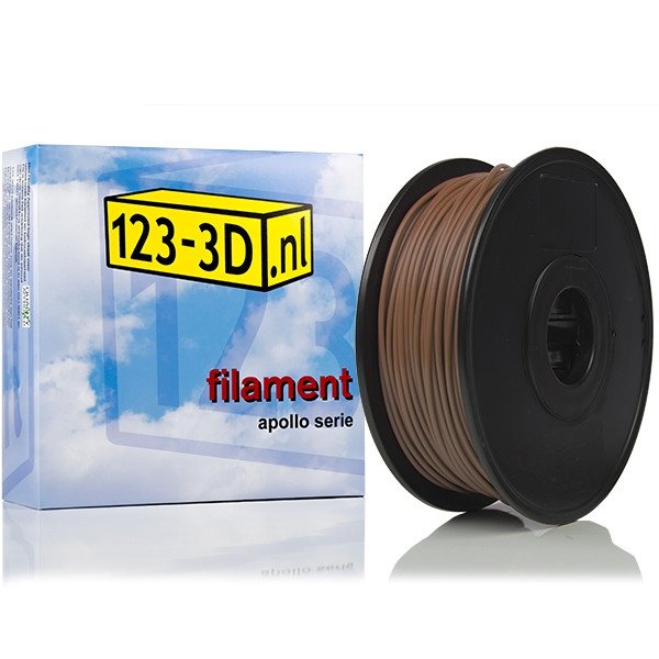 123inkt Filament 2,85 mm ABS 1 kg série Apollo (marque distributeur 123-3D) - marron  DFA00031 - 1