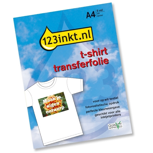 123inkt Film transfert pour T-shirt textile blanc (5 feuilles) 4004C002C C13S041154C 060800 - 1
