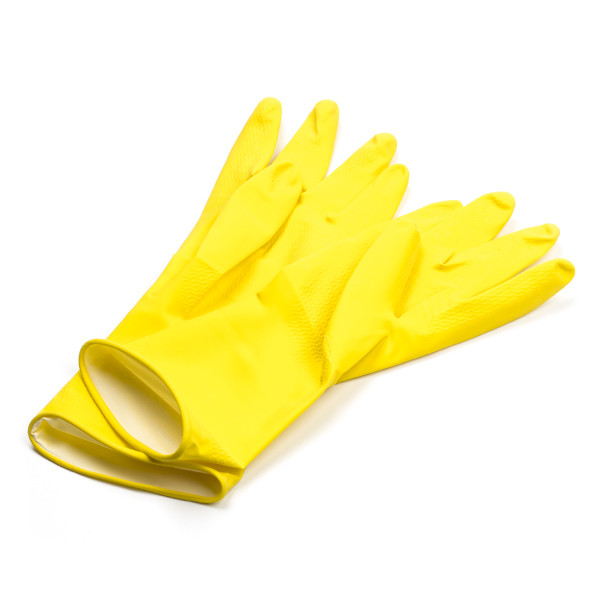 123inkt Gants de ménage taille M - rose/jaune  SDR00079 - 1