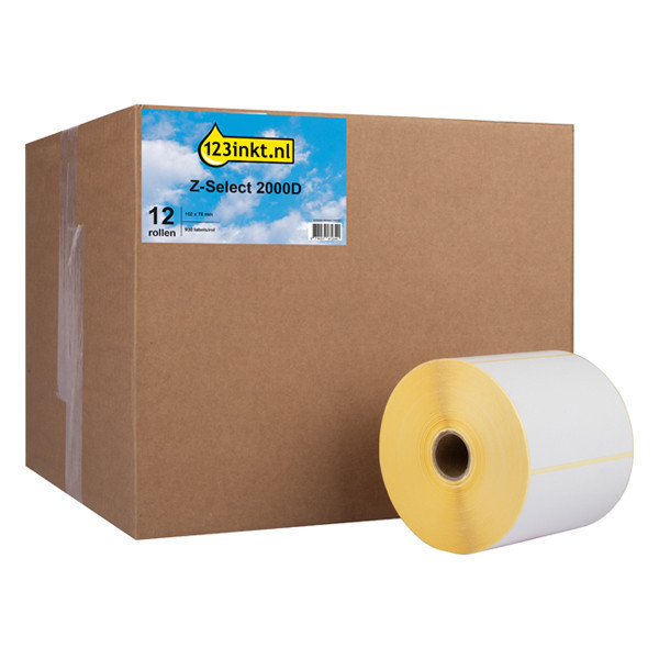 123inkt LM330d 2000D étiquettes multi-usages 102 x 76 mm (12 rouleaux) 089433 - 1