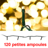 Led 120 ampoules de Noël utilisation intérieure et extérieure - blanc chaud