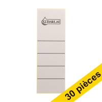 123inkt Offre: 3x 123encre étiquettes de dos autocollantes larges 61 x 191 mm (10 pièces) - gris  301697