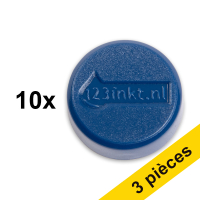 Offre: 3x 123encre aimants 20 mm (10 pièces) - bleu
