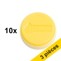 Offre: 3x 123encre aimants 20 mm (10 pièces) - jaune