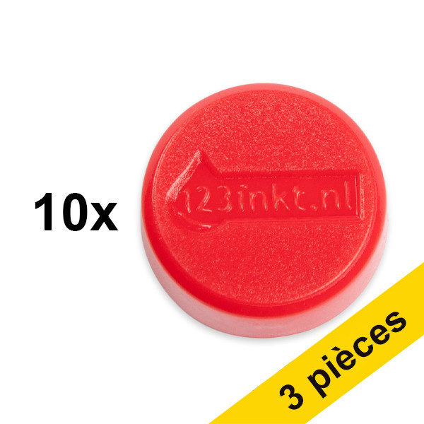 Offre: 3x 123encre aimants 20 mm (10 pièces) - rouge 301291 - 1