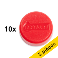 Offre: 3x 123encre aimants 20 mm (10 pièces) - rouge