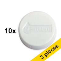 Offre: 3x 123encre aimants 30 mm (10 pièces) - blanc