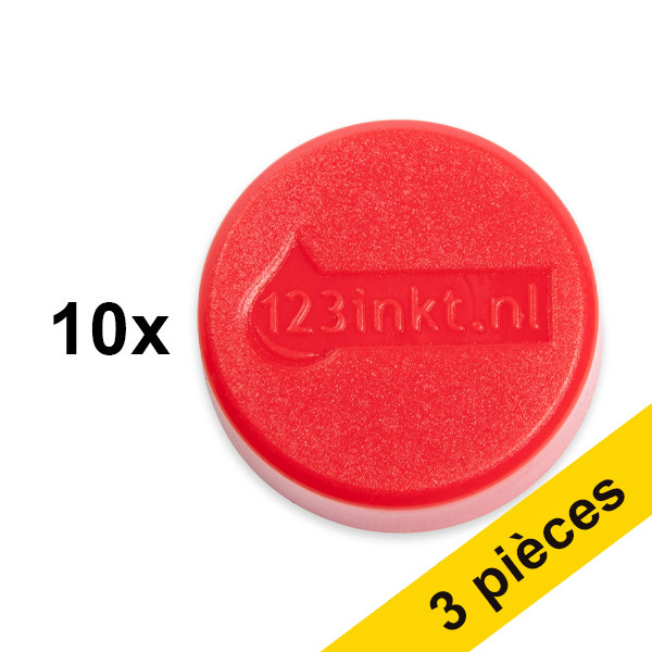 Offre: 3x 123encre aimants 30 mm (10 pièces) - rouge 301298 - 1