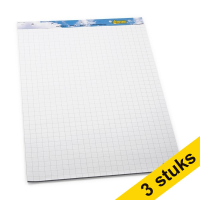 123inkt Offre: 3x 123encre bloc papier quadrillé pour chevalet de conférence 65 x 98 cm (2 x 50 feuilles) - blanc  301351
