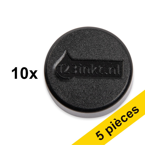 Offre: 5x 123encre aimants 30 mm (10 pièces) - noir 301296 - 1