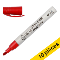Offre : 10x 123encre marqueur peinture à encre brillante (1 - 3 mm ogive) - rouge