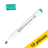Offre : 10x 123encre marqueur pour tableau blanc (pointe biseautée de 1 à 5 mm) - vert 303308 - 1