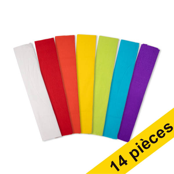 Offre : 2x 123encre papier crépon 250 x 50 cm set arc-en-ciel (7 pièces) FSC® Mix Credit 302742 - 1