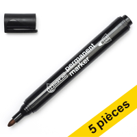 123inkt Offre : 4 + 1 gratuit 123encre marqueur permanent - noir  (2,5 mm ogive)  301124