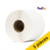 Offre : 5x 123encre LW650XL PRO étiquettes d'expédition FedEx extra larges (104 x 159 mm) 653266 - 1