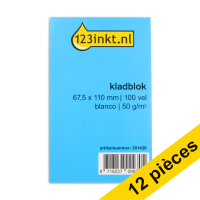 Offre : 10x 123encre bloc de brouillon vierge 67,5 x 110 mm 100 feuilles