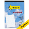 Offre : 10x 123encre bloc de cours A5 quadrillé 5 mm 70 g/m² 100 feuilles