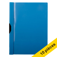 Offre : 10x 123encre chemise à clip A4 pour 30 feuilles - bleu
