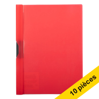 Offre : 10x 123encre chemise à clip A4 pour 30 feuilles - rouge