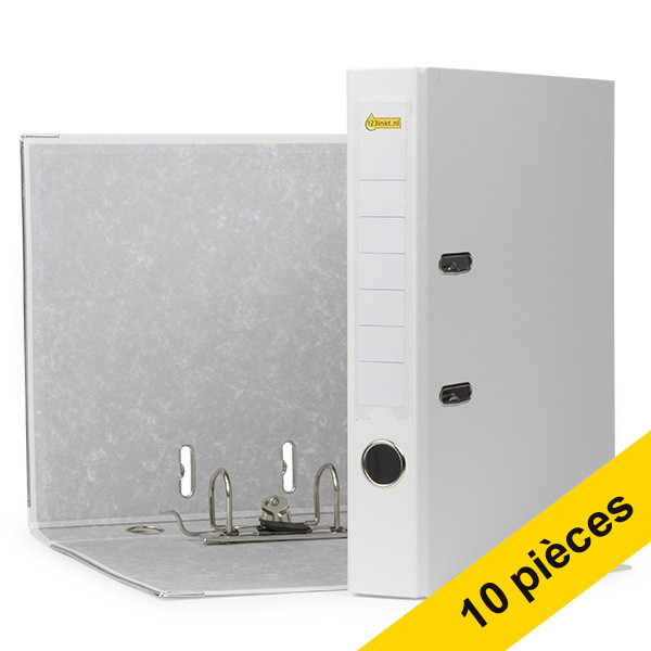 Offre : 10x 123encre classeur à levier A4 polypropylène 50 mm - blanc 300376 - 1