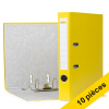 Offre : 10x 123encre classeur à levier A4 polypropylène 50 mm - jaune 300378 - 1