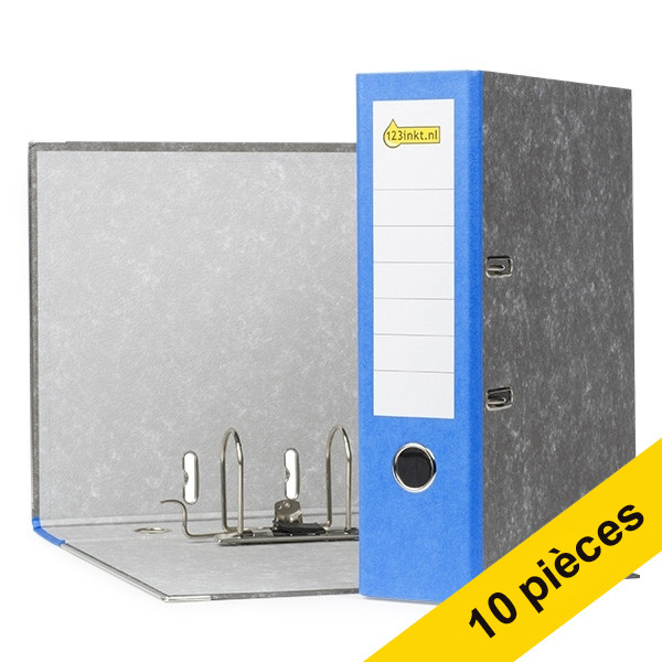 Offre : 10x 123encre classeur A4 en carton 80 mm - bleu 300367 - 1