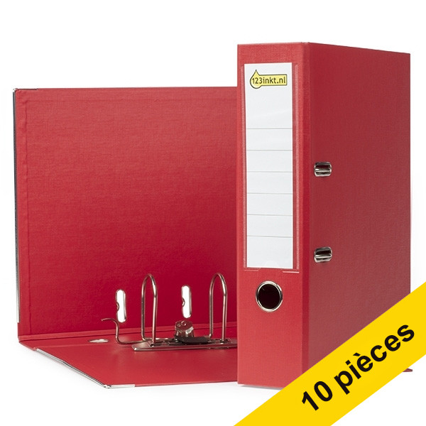 Offre : 10x 123encre classeur A4 plastique 80 mm - rouge 300383 - 1