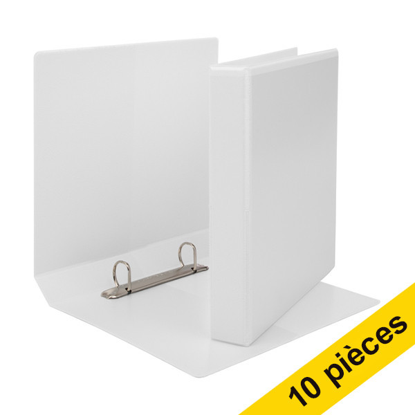 123inkt Offre : 10x 123encre classeur A5 à 2 anneaux en D (20 mm) - blanc  301183 - 1