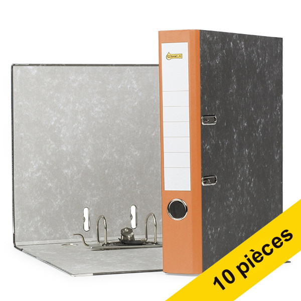 Offre : 10x 123encre classeur cartonné A4 50 mm - orange 300680 - 1