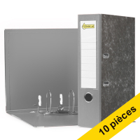 Offre : 10x 123encre classeur en carton A4 80 mm - gris marbré