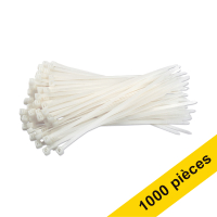 123inkt Offre : 10x 123encre collier de serrage 200 x 4,8 mm (100 pièces) - blanc  302430